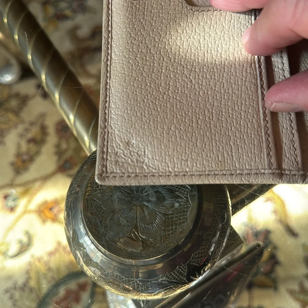 100% Authentic Gucci Beige Brown GG Supreme Wallet - Picture 5 of 13